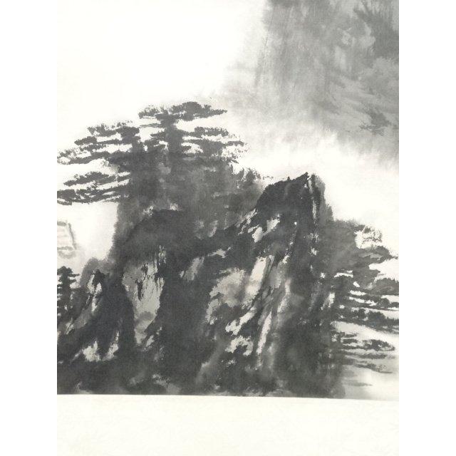 ys6071536; 柯良筆　雲山軽舟　肉筆紙本掛軸【道】_4