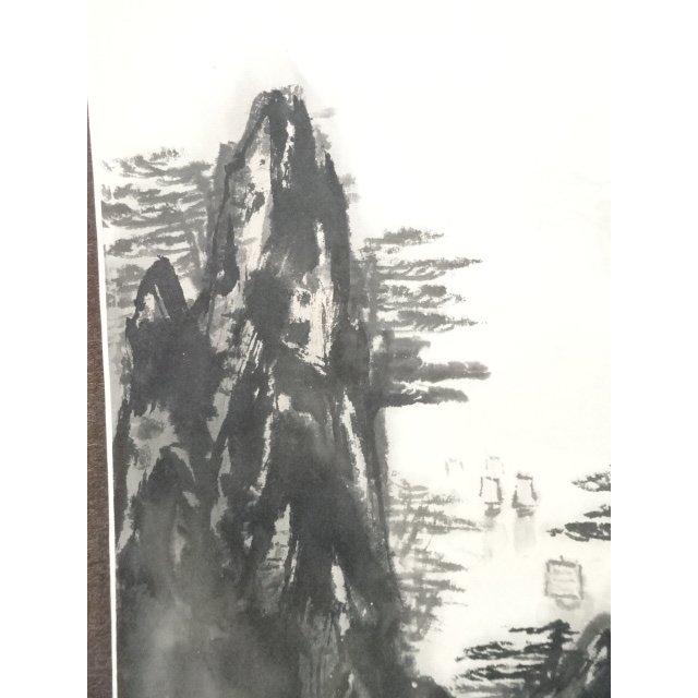 ys6071536; 柯良筆　雲山軽舟　肉筆紙本掛軸【道】_5