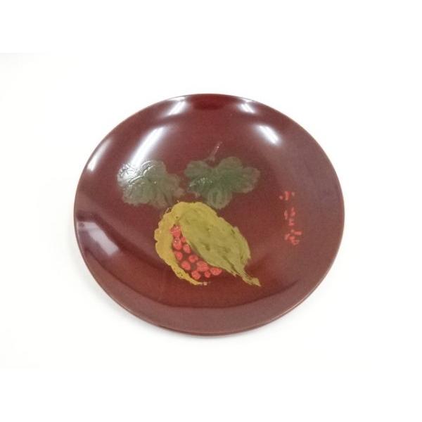 ys6906957; 象彦（八代 西村象彦）造 田能村小竺漆画 菓子盆5客（共箱