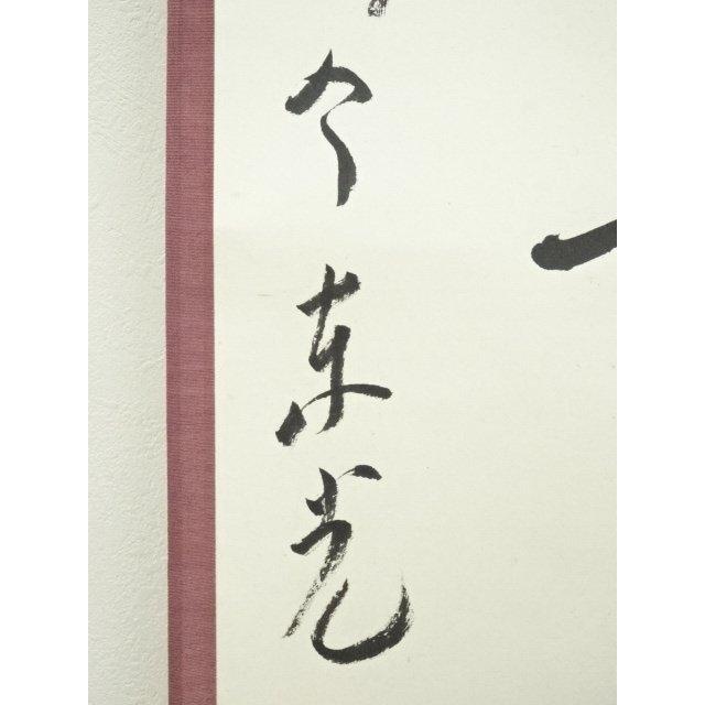 ys6964299; 今東光筆 「念彼観音力」一行書 肉筆紙本掛軸（保護箱