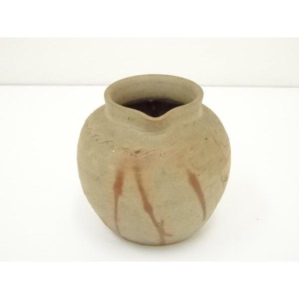 ys7021949; 備前焼 伊勢崎満造 緋襷掛花入（共箱）【道】