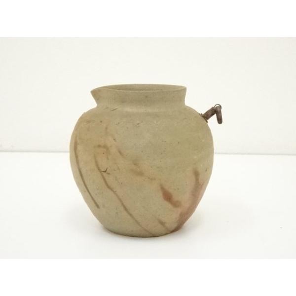 ys7021949; 備前焼 伊勢崎満造 緋襷掛花入（共箱）【道】