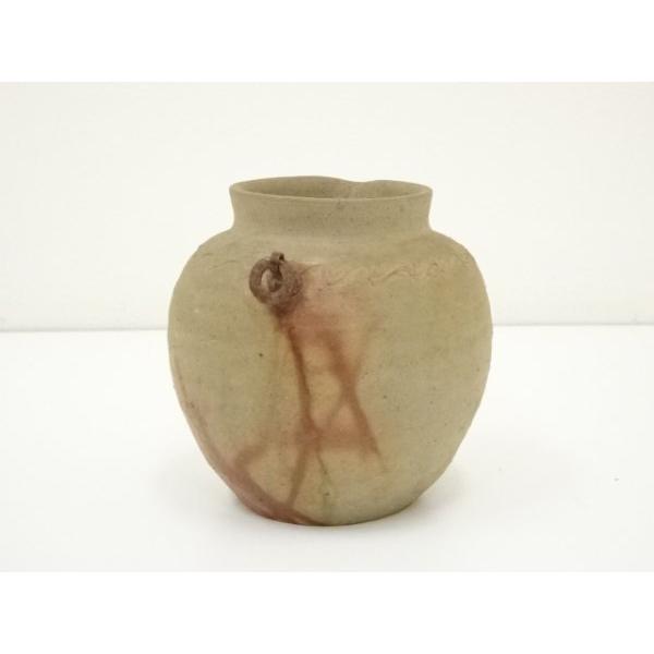 ys7021949; 備前焼 伊勢崎満造 緋襷掛花入（共箱）【道】