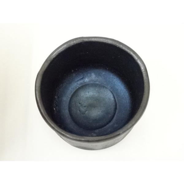 ys7071190; 青山礼三造 瀬戸黒茶碗（共箱）【道】 : kimono-Shinei