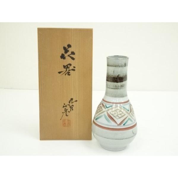 徳田正彦　九谷焼　花瓶　木箱入り 徳田正彦 九谷焼 花瓶 木箱入り 徳田正彦 九谷焼 花瓶 木箱入り 3代目