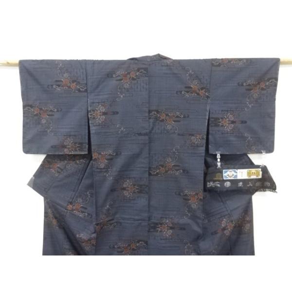 ys7087583; 未使用品 仕立て上がり ヱ霞に花唐草模様織り出し