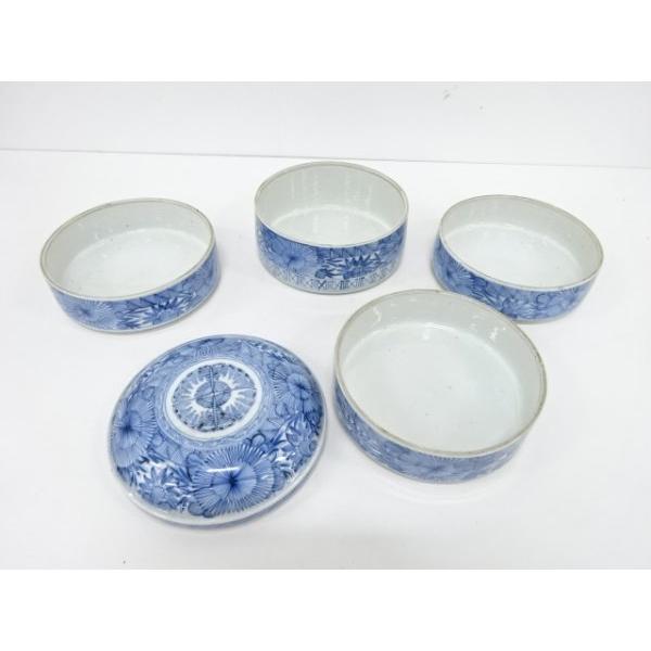 古伊万里　染付　雪輪紋の図　蓋茶碗　E857AS-fbpz 古伊万里 染付 雪輪紋の図 蓋茶碗 E857AS-fbpz - メルカリ