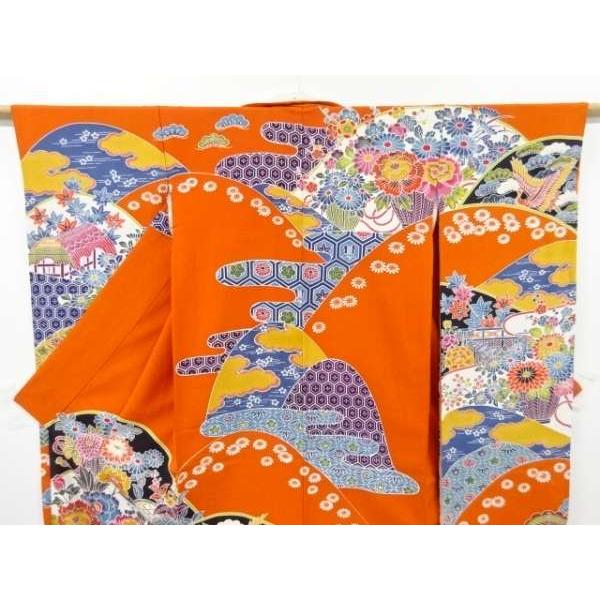 あ900)淡いサーモンピンクのアンティーク振袖㊗️③点セット 振袖