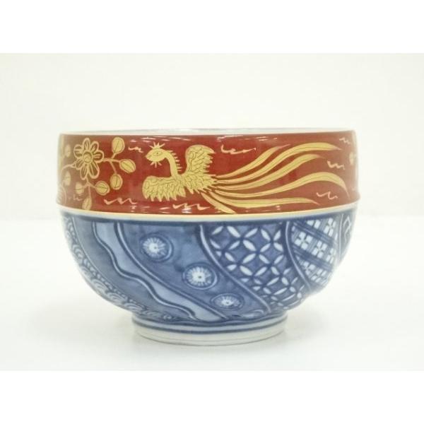 腰捻蓋付 煎茶碗ys7148276; 京焼 秀峰造 口金襴鳳凰腰捻