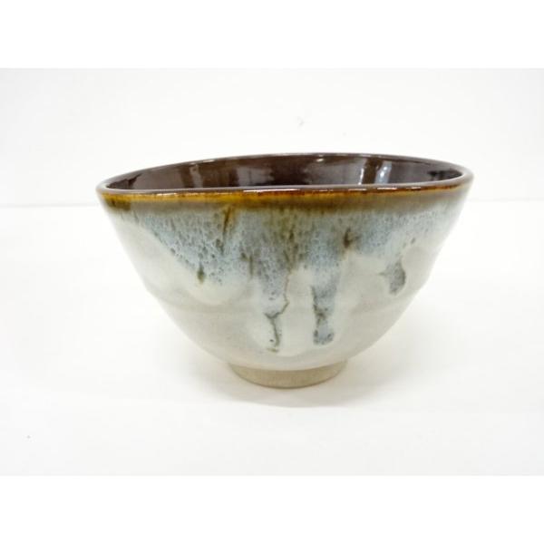 茶道具 抹茶碗 俵茶碗 膳所焼 岩崎新定 茶道具 膳所焼 三島写 俵茶碗