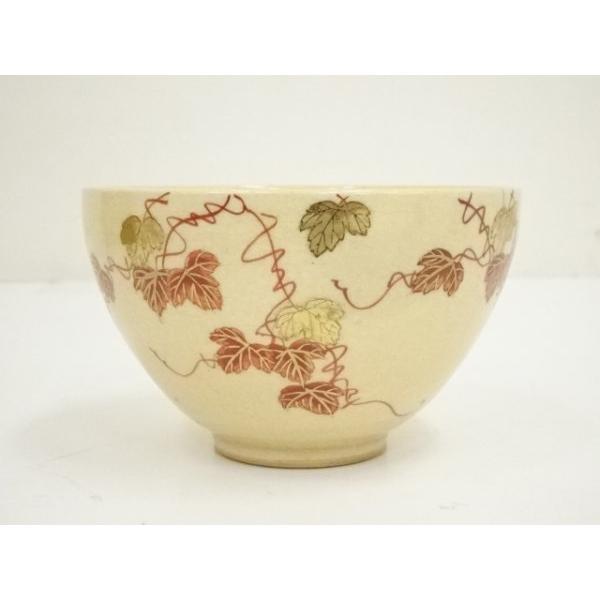 ys7179509; 薩摩焼 原良窯造 金彩色絵蔦茶碗（共箱）【道】 : kimono