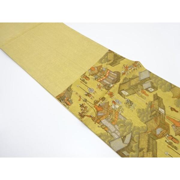 MO-3339 袋帯 紬 美しい風景模様 灰色 MO-3339 袋帯 紬 美しい風景模様 灰色