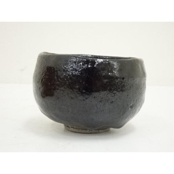 森高寿月 作『大徳寺 細合喝堂 書付』黒楽 松之絵