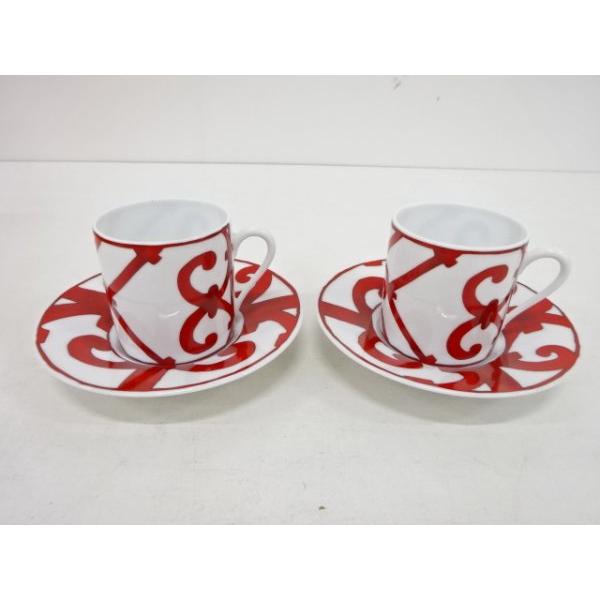 HERMES エルメス ガダルキヴィールデミタスコーヒーカップ&ソーサー