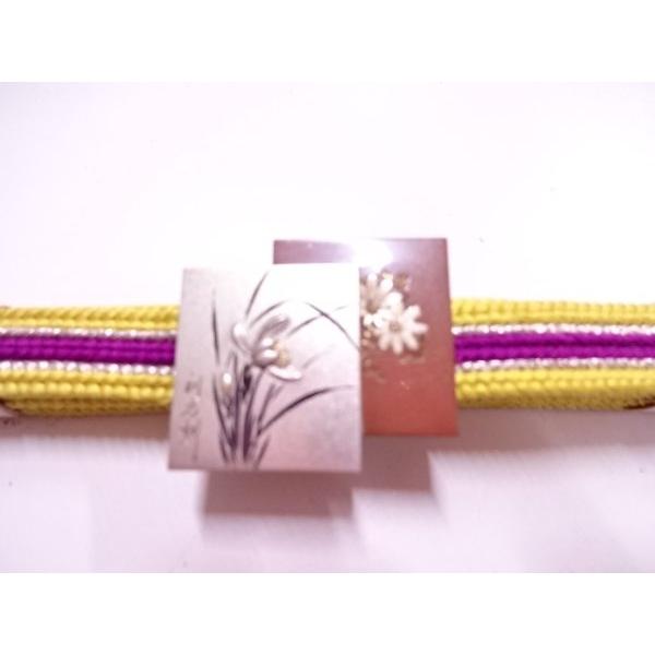 ys7257477; 篠利方造 彫金蘭菊帯留め（29.65グラム）【アンティーク