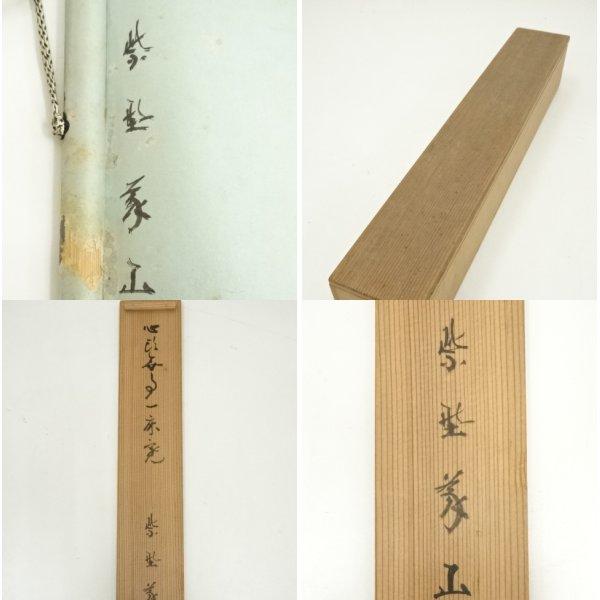大徳寺 橘宗義（了庵）筆 「白馬入蘆花」一行書 肉筆紙本掛軸（共箱