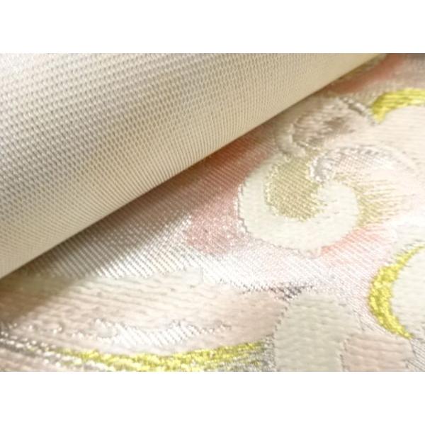 ys7312206; 川島織物製 葡萄唐草模様織り出し 袋帯（材料  