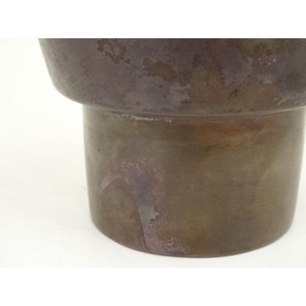 ys7340455; 原惣右エ門（晴雲）造 斑紫銅花瓶（共箱）【道】 ys7340455