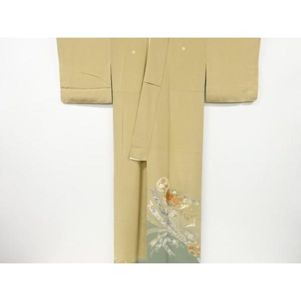 【帯付き】正絹　色留袖　松梅紅葉に鳥柄　鳥は6羽　一つ紋　比翼付き　落款　袋帯 帯付き】正絹色留袖松梅紅葉に鳥柄鳥は6羽一つ紋比翼付き落款袋帯