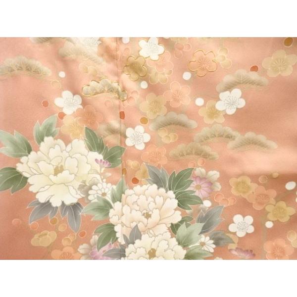 ys7421087; 松竹梅に牡丹模様刺繍訪問着【着】