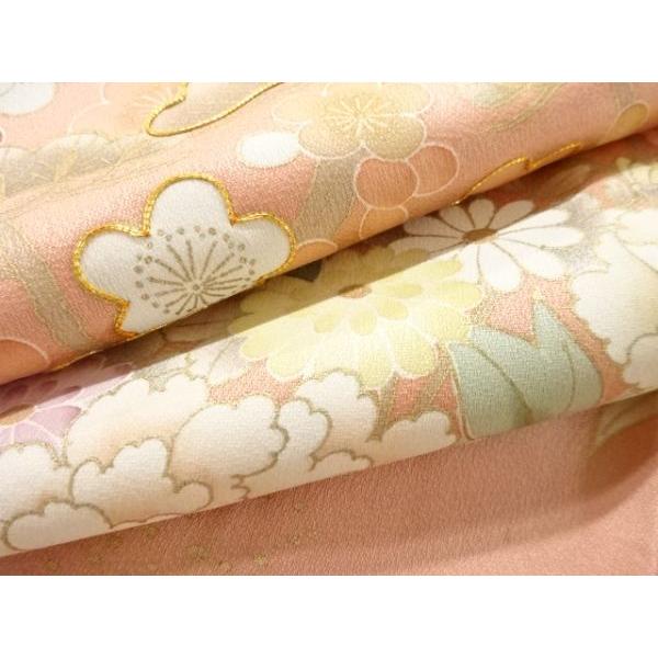 ys7421087; 松竹梅に牡丹模様刺繍訪問着【着】