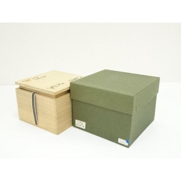 ys7436401; 菰山窯 宮田豊（豊山）造 伊羅保茶碗（共箱）【道