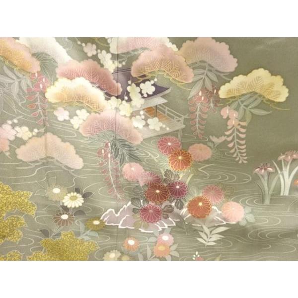 ys7473982; 作家物　屋敷に草花模様五つ紋色留袖【着】
