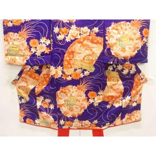 もぐもぐ【まとめ買い歓迎】様アンティーク　子ども着物　四つ身　紋錦紗　花薬玉模様 ys7477132; 錦紗花薬玉に鼓模様着物【アンティーク】【着】 【公式通販】