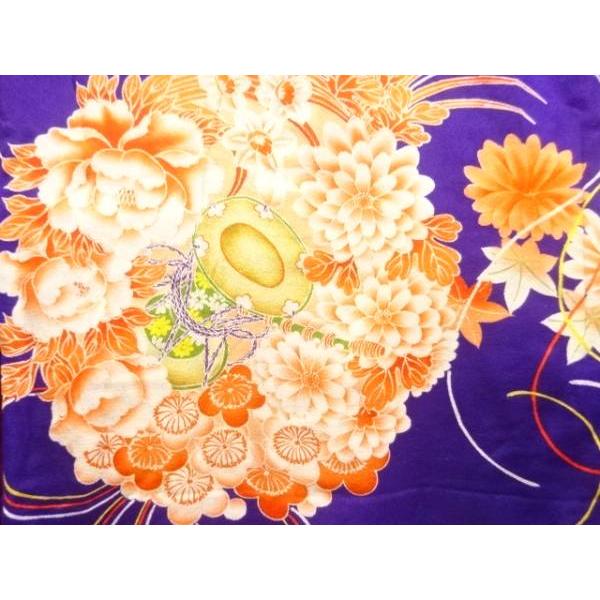 ys7477132; 錦紗花薬玉に鼓模様着物【アンティーク】【着】 【公式通販】