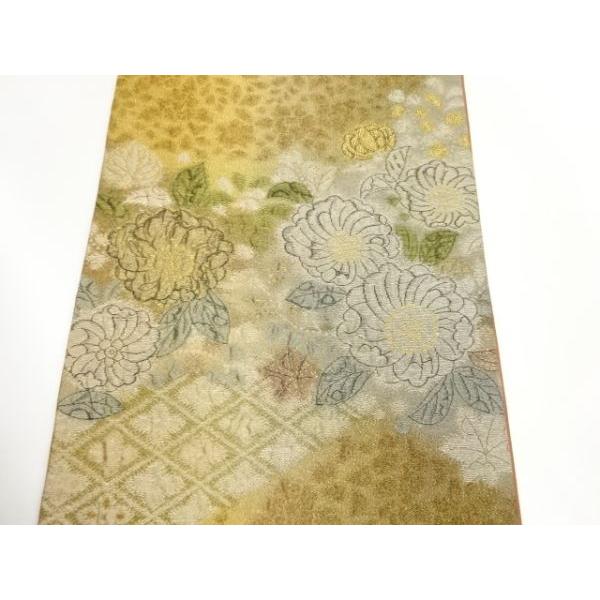 ys7570201; ふくれ織辻ヶ花・菱模様織出し袋帯【着】 : kimono-Shinei