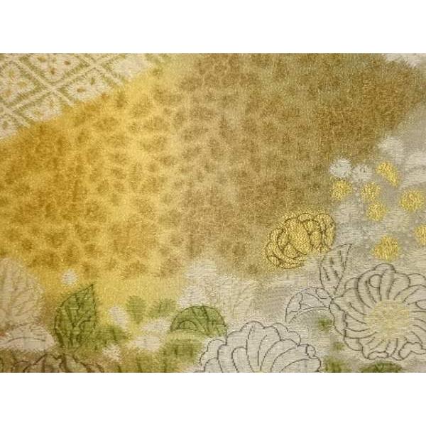 ys7570201; ふくれ織辻ヶ花・菱模様織出し袋帯【着】 : kimono-Shinei