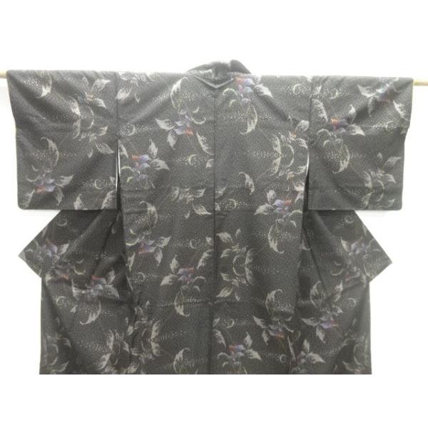 20%OFF！ 　新古品　枝花模様　本場大島紬(5マルキ) ys7649412; 枝花模様織出し本場泥大島紬着物（5マルキ）【着