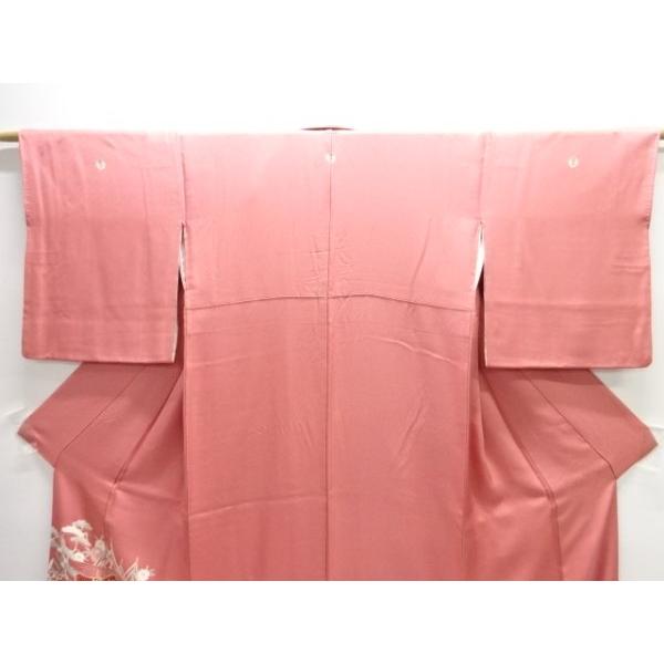 ys7738433; 網干に御所車模様刺繍三つ紋色留袖（比翼付き）【着】_1