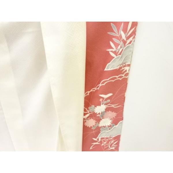 ys7738433; 網干に御所車模様刺繍三つ紋色留袖（比翼付き）【着】_6
