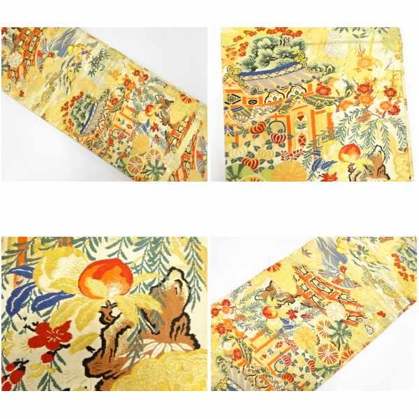 ys7742739; 錦紗宝尽くし模様刺繍五つ紋花嫁衣装振袖・長襦袢・丸帯セット【大正ロマン】【着】_18