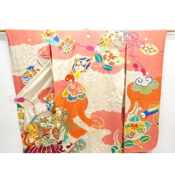 ys7742739; 錦紗宝尽くし模様刺繍五つ紋花嫁衣装振袖・長襦袢・丸帯セット【大正ロマン】【着】_1