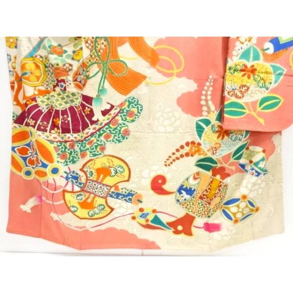 ys7742739; 錦紗宝尽くし模様刺繍五つ紋花嫁衣装振袖・長襦袢・丸帯セット【大正ロマン】【着】_2