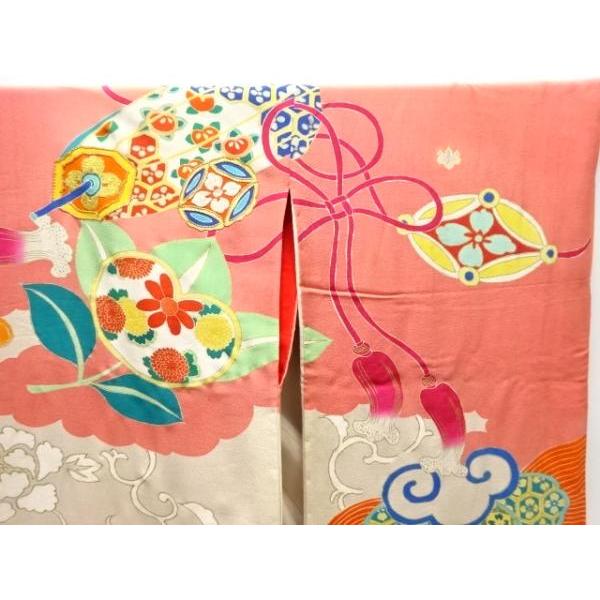 ys7742739; 錦紗宝尽くし模様刺繍五つ紋花嫁衣装振袖・長襦袢・丸帯セット【大正ロマン】【着】_3