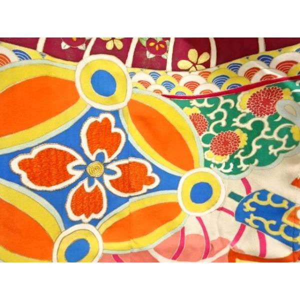 ys7742739; 錦紗宝尽くし模様刺繍五つ紋花嫁衣装振袖・長襦袢・丸帯セット【大正ロマン】【着】_7