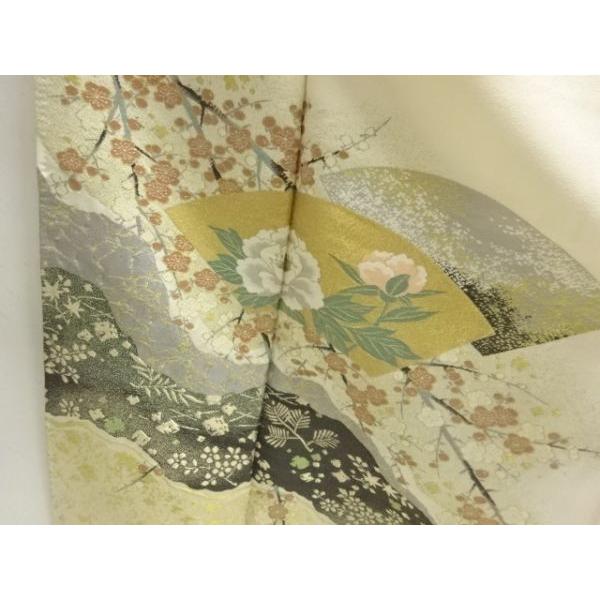ys7755196; 作家物　寿光織　地紙に牡丹・枝梅模様織り出し色留袖【着】