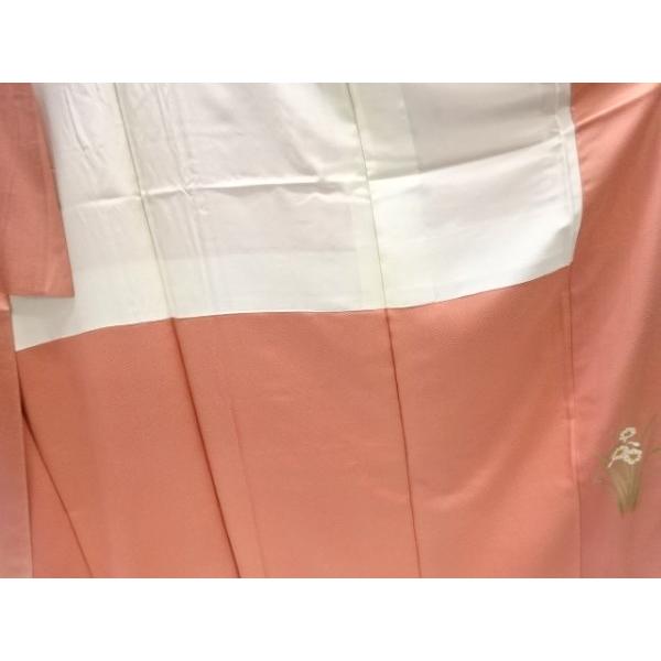 ys7775451; 未使用品　草花に蝶模様一つ紋訪問着【着】_5