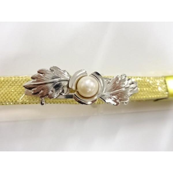 ys7790696; 未使用品 パール帯留め・佐賀錦帯締めセット【着 