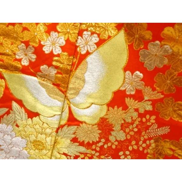 ys7793747; 山本寛斎　蝶に牡丹・秋模様織り出し花嫁衣装色打掛【着】_3