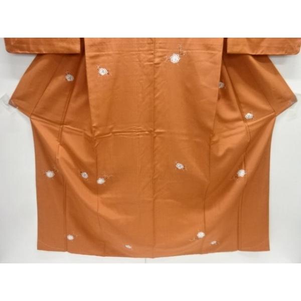 ys7795689; 未使用品 絞り椿に楓模様縦節紬着物【着】 : kimono-Shinei