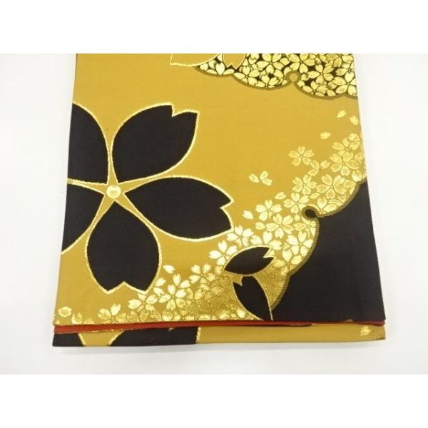 ys7836885; 雪輪に桜模様織り出し 振袖用袋帯【着】 : kimono-Shinei