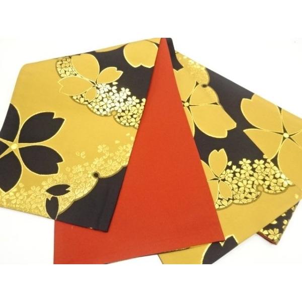 御晴れ着 ys7836885; 雪輪に桜模様織り出し 振袖用袋帯【着】 : kimono-Shinei