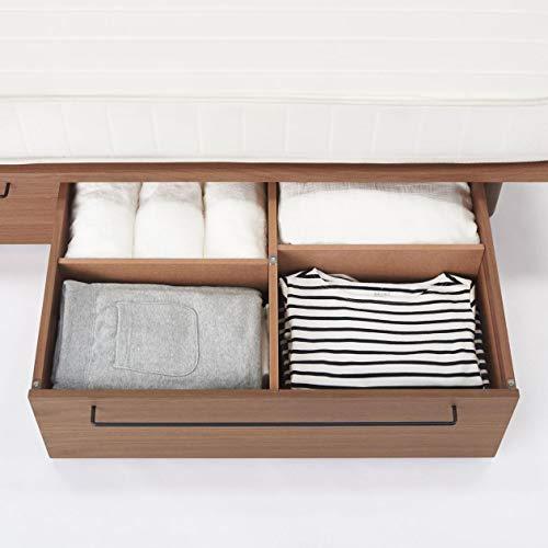 無印良品 ベッドフレーム下収納・小・ウォールナット材・高さ25cm