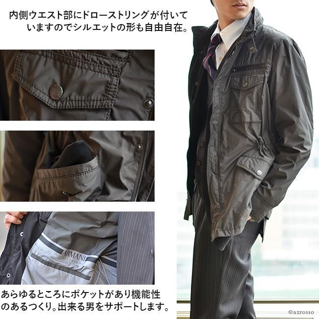 ARMANI COLLEZIONI アルマーニ ハーフコート メンズ 撥水加工 ARMANI COLLEZIONI アルマーニ ハーフコート メンズ 撥水加工