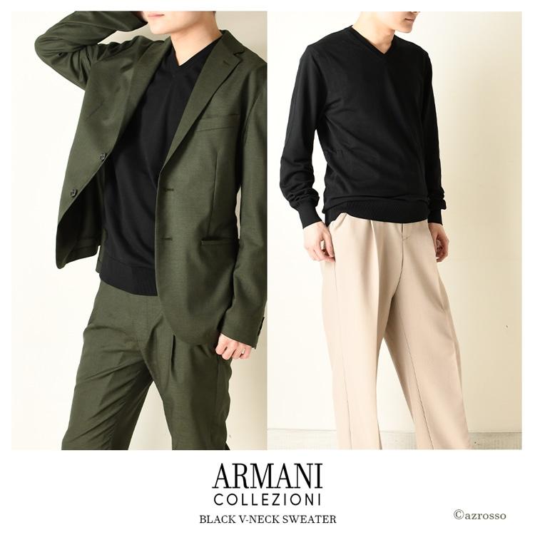 ARMANI COLLEZIONI アルマーニ ニット セーター メンズ vネック ARMANI COLLEZIONI アルマーニ ニット セーター メンズ vネック
