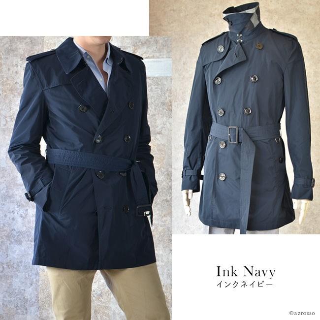 バーバリー トレンチ コート メンズ ダブル ハーフ チェック 柄 Burberry Brit 黒 ブラック ネイビー ベージュ 3801 シンフーライフアザーライフ 通販 Yahoo ショッピング